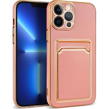More Tr Apple Uyumlu iPhone 12 Pro Uyumlu Mtr Bark Kartlıklı Kılıf-rose Gold
