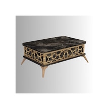 Zeren Akıllı Sehpa - Siyah Mermer Siyah Mermer