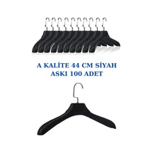 Ceket Elbise Askısı Plastik Soft Siyah Abs Gömlek Kıyafet Askısı 100 Adet Diğer