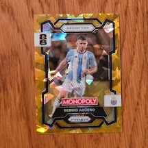 Panini Monopoly Prizm Sergio Agüero Gold Cracked Ice Oyun Kartı No.6