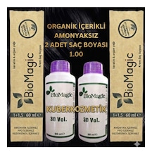 Biomagic 1.00 Siyah Organik İçerikli Amonyaksız Kalıcı Saç Boyası 2boya 2oksidan