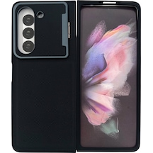 Nettech Samsung Galaxy Z Fold 5 Uyumlu Manyetik Standlı Seri Arka Koruma Kılıf - Gri Gri