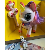 Uzaktan Kumandalı Unicorn Robot Sihirli Asa Kontrollü Fantastik Unicorn Robot 22 Cm Dans Eden Şa
