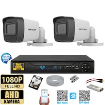Hikvision 2 Mp 2 Kameralı Tak Çalıştır Hazır Kamera Seti