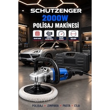 Sv-2000w Elektirikli Polisaj Makinesi Devir Ayarlı 6 Kademeli 180mm Pasta Cila Makinesi Pro Mavi Alman