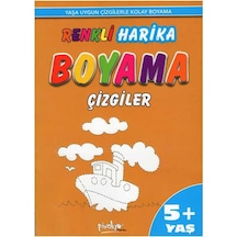 Renkli Harika Boyama Kitabı Çizgiler 5 Yaş Pinokyo Yayınları