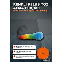 Bay Yumuşak Lifli Peluş Toz Alma Fırçası - Renkli Püsküllü 1 Adet Ev Temizlik Aparatı Bx-313585 Najmaddin Standart