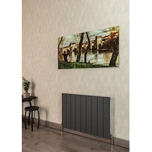 Warma Drama Yatay Alüminyum Radyatör 850x600 Pütürlü Antrasit 7946