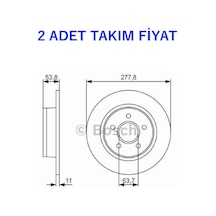 Fren Disk Arka Takım 278mm Ford Connect 2002-