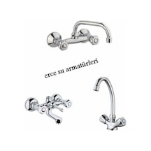 Çevirmeli Klasik Banyo evye lavabo Bataryası Krom
