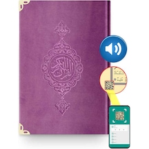 Çanta Boy Kadife Kur'An-I Kerim (Lila. Yaldızlı. Mühürlü) N11.1503