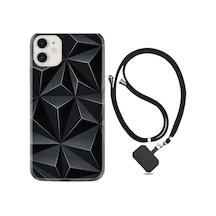 Apple Uyumlu iPhone 12 Mini Kılıf Boyun Askılı Prizmalar 1782