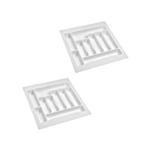 2 Adet Çekmece İçi Kaşıklık 47 X 49 Cm Beyaz Mutfak Çekmece Düzenleyici