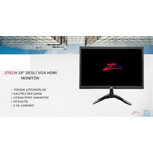 Ztech Zr-mr19m 19'' Hd+vga+usb Led Monitör