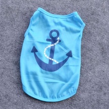 Köpek Ve Kedi İçin Sailor Temalı Pet Sweat Kıyafet Mavi