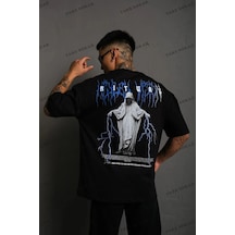 Tarzsokak Unrivaled Ritual Baskılı Oversize Pamuk Unisex Siyah