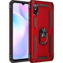 Redmi 9a Kılıf Sofya Yüzüklü Silikon Kapak - Kırmızı Bzsxx00 1