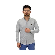 Erkek Spor Silim Fit Uzun Kol Gömlek Bgl-st04483 Gri