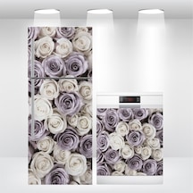Buzdolabı Ve Bulaşık Makinesi Kapak Sticker Folyo Güller (330023308)