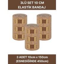 Elastik Bandaj Seti 3 Lü 3x10cm 12 Klipsli 4,5 Metreye Kadar Uzar, Spor Ve Günlük Kullanım