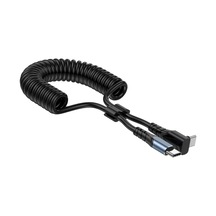 İos Uyumlu 15 Serisi 1.5m Type-c-typeTpu Kablo Ölçeklenebilir Yay Dirsek Pd Pd 60w 480mbps Şarjı Ve Veri Kablosu