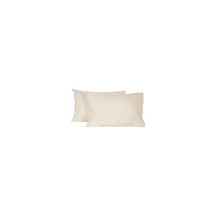 Orta Boy 40x60cm %100 Pamuklu Saten Kumaş Yastık Kılıfı 2adet Gizli Fermuarlı Krem