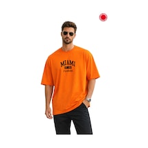 Turuncu Oversize Tişört Unisex %100 Pamuk Miami Florida Yazılı Baskılı Salaş Streetwear T-shirt Turuncu Turuncu Oversize Tişört Unisex %100 Pamuk Miami Florida Yazılı Baskılı Salaş Streetwear T-shirt Turuncu