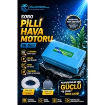Pilli Hava Motoru - 1 Metre Hava Hortumu Ve Hava Taşı Hediyeli - Sb-960 - 2lt/dakika