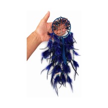 Düş Kapanı Doğal Taşlı Hayat Ağacı Sodalit Taşlı Mavi Dreamcatcher Duvar Süsü Rüya Kapanı
