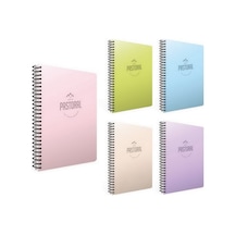 Pembe Spiralli Defter 96 Yaprak Çok Renkli