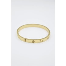 Crt Model Taşsız Bilezik - Altın Çok Renkli