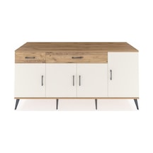 Kronos Konsol 5 Raflı 2 Çekmeceli 4 Kapaklı 176x59x83 Çam-aytaşı/çam Aytaşı/çam