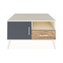 Kronos Şifonyer 2 Raflı Tek Çekmeceli Tek Kapaklı 88x59x48 Aytaşı-antrasit/çam Antrasit/çam