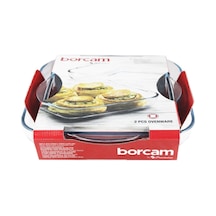 Borcam Kare Tepsi Set 2 Li 159028 Siyah