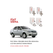FİAT SİENA 1998-2002 ARASI ÖN UZUN-KISA 4 LÜ FAR AMPÜLÜ TAKIMI BOSCH