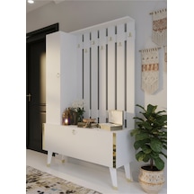 Resital Portmanto Vestiyer - Gp7001-1 - Beyaz Gold Beyaz