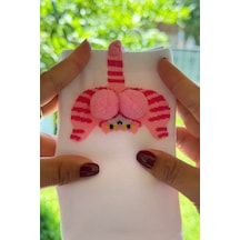 Lousocks Unisex Beyaz Kedi Desenli Ponpon Soket Çorap