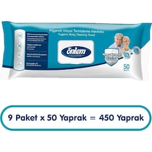 Önlem Hijyenik Vücut Temizleme Havlusu 50x9 450 Yaprak Islak Mendil