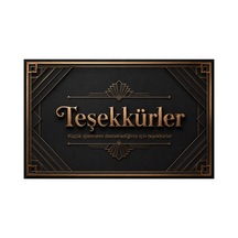 100 Adet Premium Teşekkür Kartı 8x5 Cm Paket İçi Sipariş Notu, Müşteri Teşekkür Kartı - Gri - 017