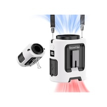 Taşınabilir Fan 5000mah Kemer Ve Power Bank 4 Hız Beyaz,