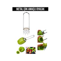 Pratik Dolma Biber Ve Kabak Oyacağı - Çok Amaçlı Pratik Oyacak Gri Diğer