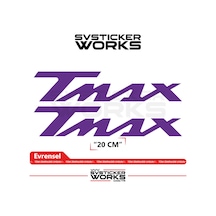 Yamaha Tmax Uyumlu Yazı Sticker Yüksek Kalite Özel Kesim Folyo 2'li Set Mor
