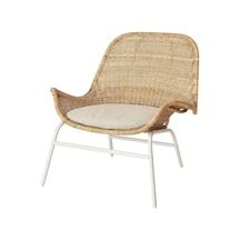 Ikea Beyaz Rahat Berjer Koltuk - Rattan Koltuk Ve Puf