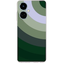 Tecno Camon 19 Uyumlu Kamera Korumalı Renk Cümbüşü C Tasarımlı Şeffaf Silikon Kılıf