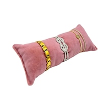 Saat Bileklik Ve Takı Yastığı 20 Cm Pembe Süet Pembe