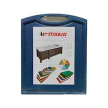 Türkay 32.5x26.5x1 Cm Saplı-oluklu Polietilen Kesme Tahtası Kesim Levhası Mavi 1237