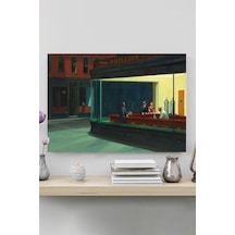 Pster20123 Nighthawks - Gece Kuşları - Edward Hopper Sanatsal Poster 80 X 115 7/8 Yaş
