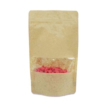 Kraft Pencereli Doypack 130X225 Mm 50 Li Paket
