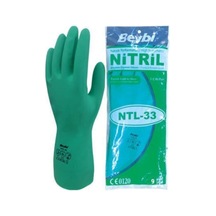 Ntl-33 Kimyasal Koruyucu Nitril Eldiven 9 Numara Mavi