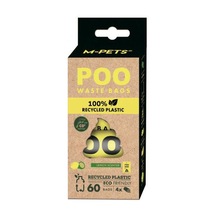 M-pets Poo %100 Recycled Dışkı Poşeti Limon Kokulu 4x15 Yaprak